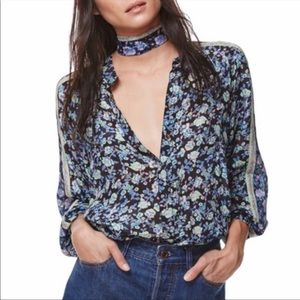 NWOT Free People Skyway Printed Blouse